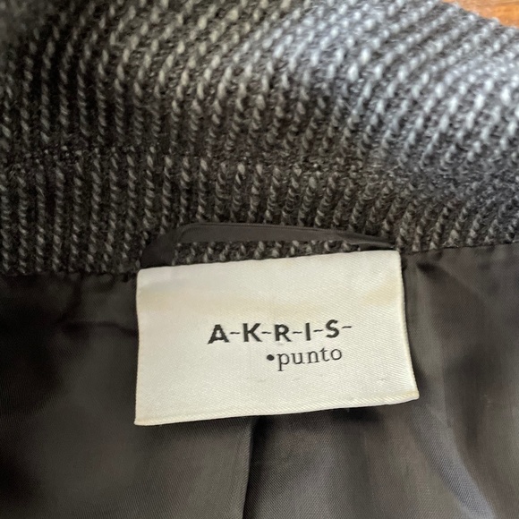 Akris Punto Wool Blazer gray black tweed size 8 - Picture 13 of 14